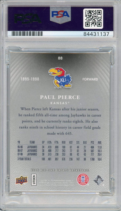 Paul Pierce "Hof 21" Autographed 2013 Upper Deck