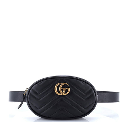 Gucci Gg Marmont Belt Bag Matelasse Leather