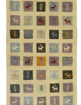 Indo-Gabbeh Pictorial Runner Rug Plush Oriental