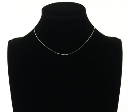 Box Chain Necklace 45Cm 18K 750 White Gold