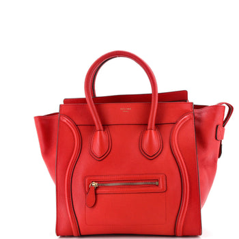 Celine Luggage Bag Grainy Leather Mini