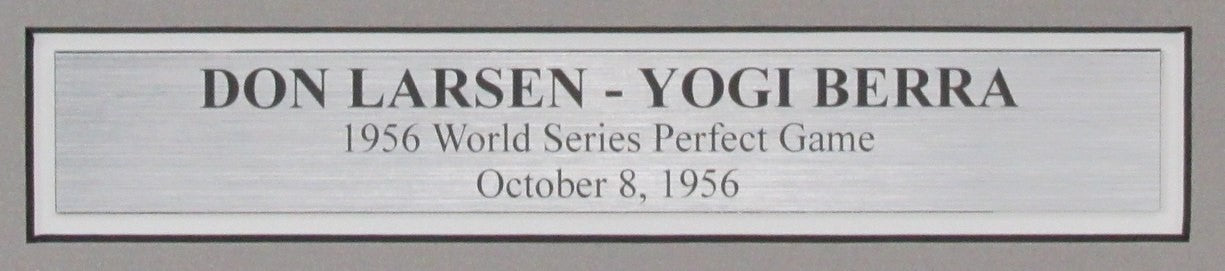 Don Larsen/Yogi Berra Dual-Signed 8X10 1956 Ws Photo Perfect Game Jsa Framed 127