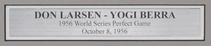 Don Larsen/Yogi Berra Dual-Signed 8X10 1956 Ws Photo Perfect Game Jsa Framed 127