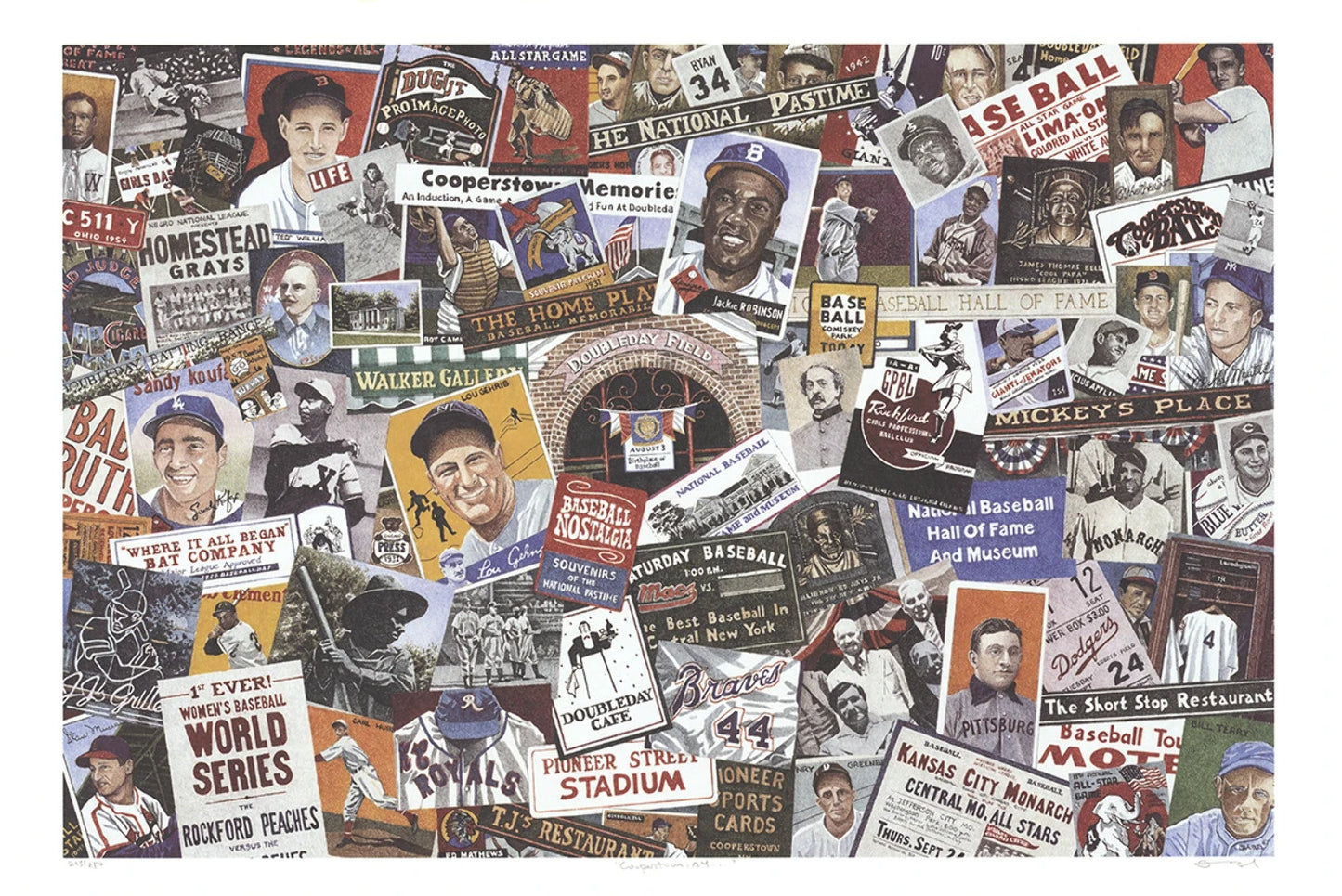 Dwight Baird If Abner Only Knew-Cooperstown Signed " Offset Lithograph 1