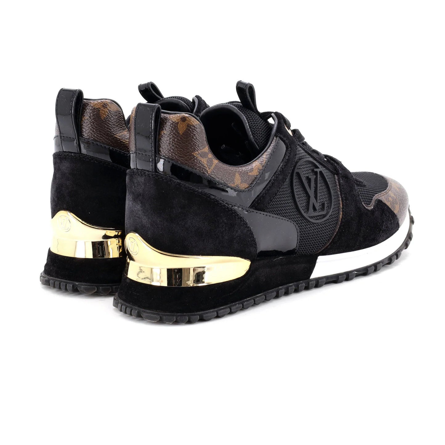 Louis Vuitton Women'S Run Away Sneakers Mesh With Monogram Canvas And Suede