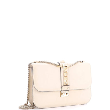Valentino Garavani Glam Lock Shoulder Bag Leather Medium