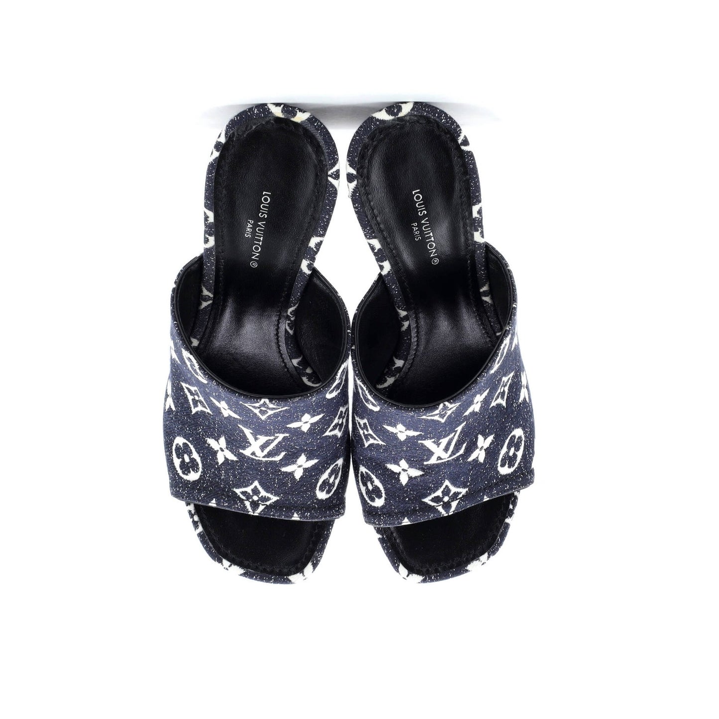 Louis Vuitton Women'S Silhouette Mules Monogram Denim