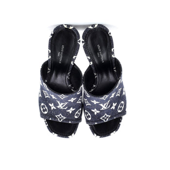 Louis Vuitton Women'S Silhouette Mules Monogram Denim