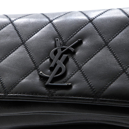 Saint Laurent Angie Chain Shoulder Bag Quilted Leather Small