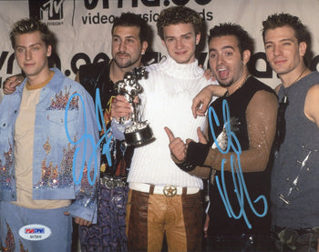 Joey Fatone & Chris Kirkpatrick Autographed Mtv Awards 8X10 Photo (Psa)
