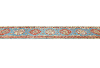 Tribal Geometric Kazak Runner Rug Farmhouse Boho