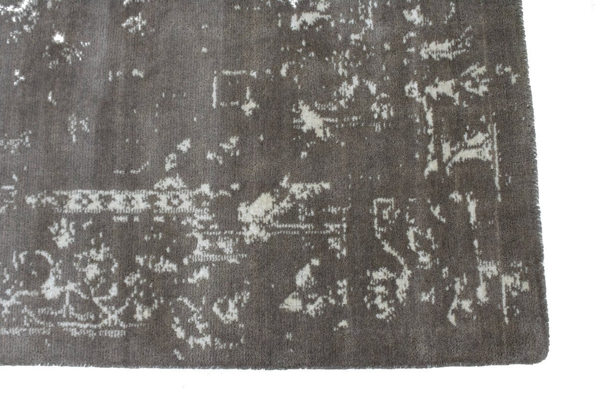 Modern Distressed Hand Knotted Carpet Home Area Rug 6x8 ft