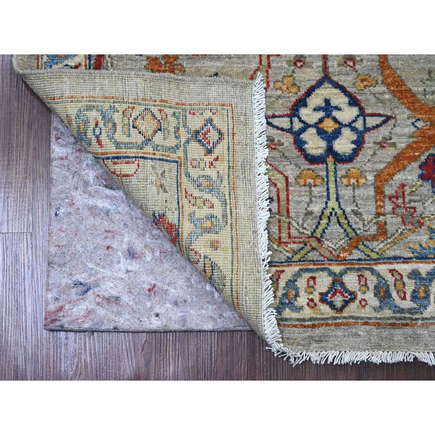 3'X9'8" Gray Bijar Garus Design Hand Knotted All Wool Runner Oriental Rug