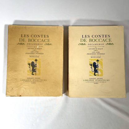 Les Contes De Boccace - Dcamron - Illustrated By Brunelleschi, 1934, Two Vol