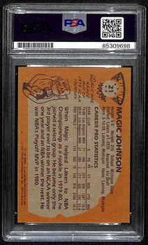 Majic Johnson Hof Signed/Autographed 1981 Topps