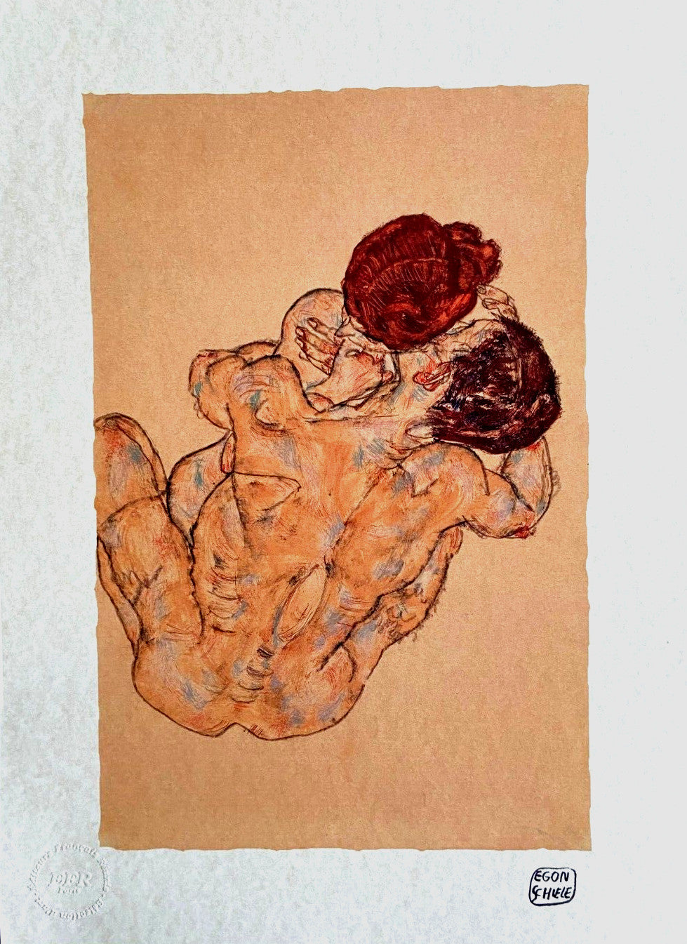Egon Schiele Lithograph Coa Signed Numbered Stamp -Edvard Munch