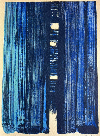 Pierre Soulages Coa Signed Op And Numbered In