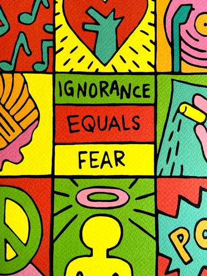 Keith Haring Lithograph From A Painting Coa Signed In Pen Numbered In Pencil!