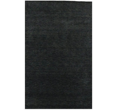 Charcoal Solid Hand-Loomed 5X8 Gabbeh Wool Rug