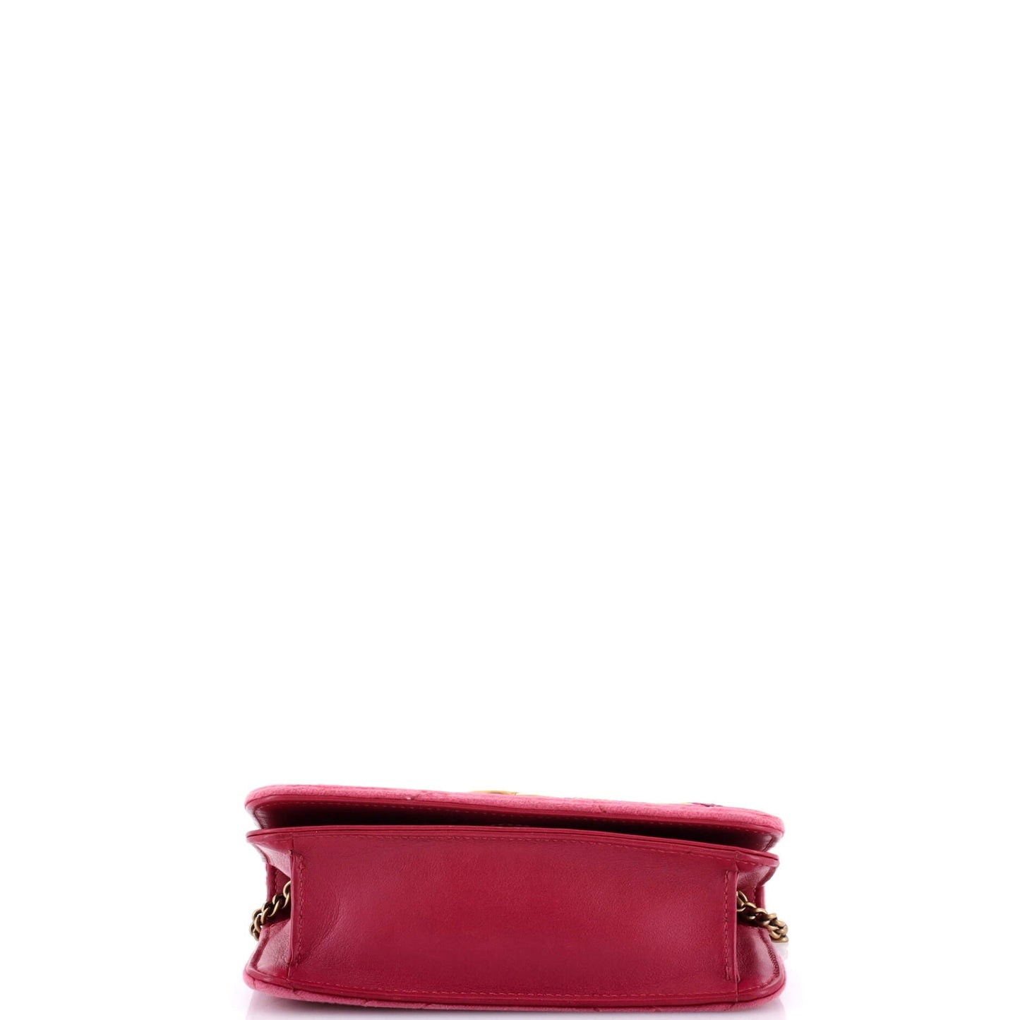 Gucci Gg Marmont Chain Flap Bag Embroidered Matelasse Velvet Mini