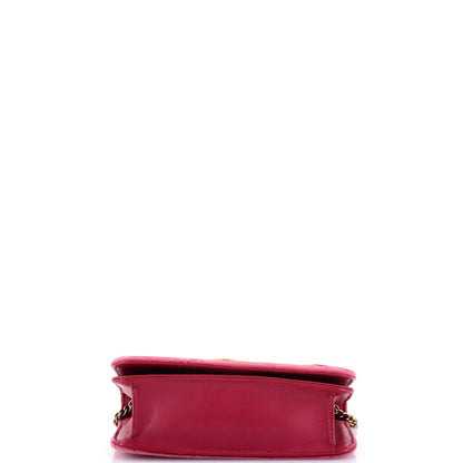 Gucci Gg Marmont Chain Flap Bag Embroidered Matelasse Velvet Mini