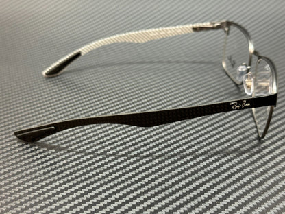 RAY BAN RX8416 2916 Matte Black on Gunmetal Square 55 mm Unisex Eyeglasses