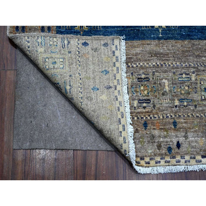 9'1"X11'8" Mindful Gray Fine Kashkuli Gabbeh Hand Knotted Oriental Rug