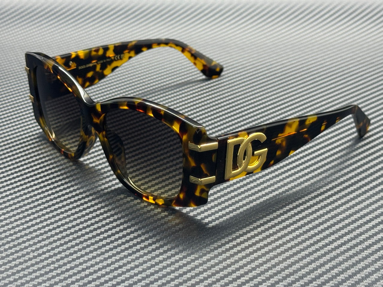 Dolce & Gabbana Dg4501 33302Q Yellow Havana Grey Gradient 54 Mm Sunglasses