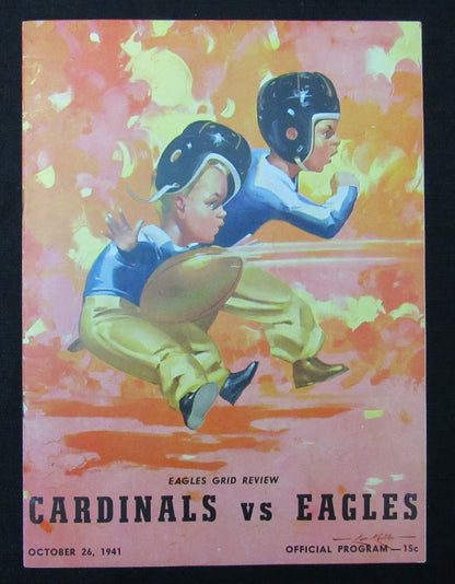 October 26, 1941 Cardinals Vs. Philadelphia Eagles Football Game Program 194041