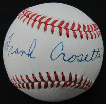 Frank Crosetti New York Yankees Autographed/Signed Rawlings Baseball Jsa 130808