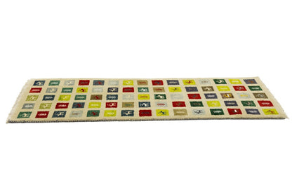 Handmade Pictorial Tribal Indo-Gabbeh Oriental
