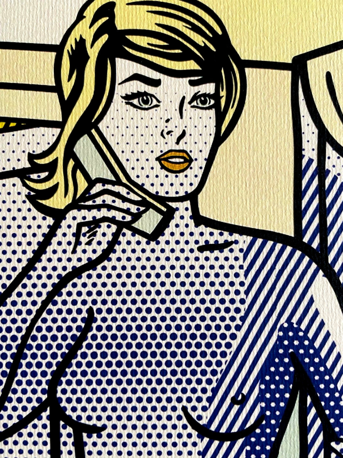 Roy Lichtenstein Lithograph Coa Signed Numbered By Hand Stamp