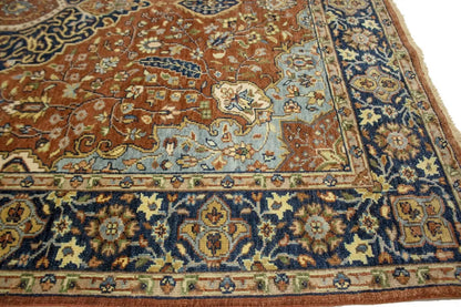 6X9 Ft Handmade Rust Serapi Oriental Rug Farmho
