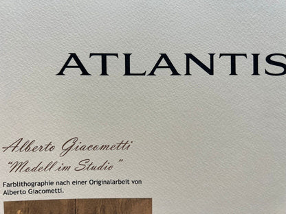 Alberto Giacometti Lithograph Coa -Original Numbered By Hand Signed