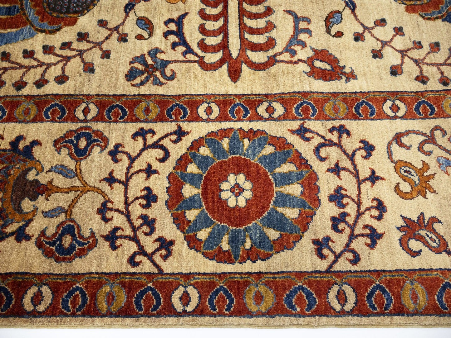 Carpet 7X10 Handspun Wool Afghan Oriental Rug Large Floral Design Living Room