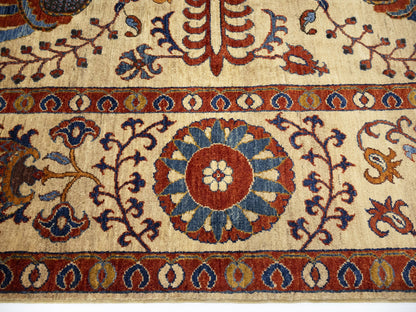 Carpet 7X10 Handspun Wool Afghan Oriental Rug Large Floral Design Living Room