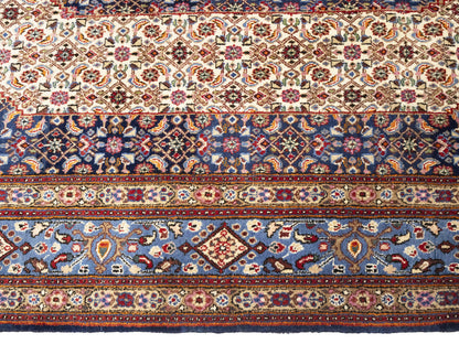 Cream Vintage Oriental Rug Traditional Classic