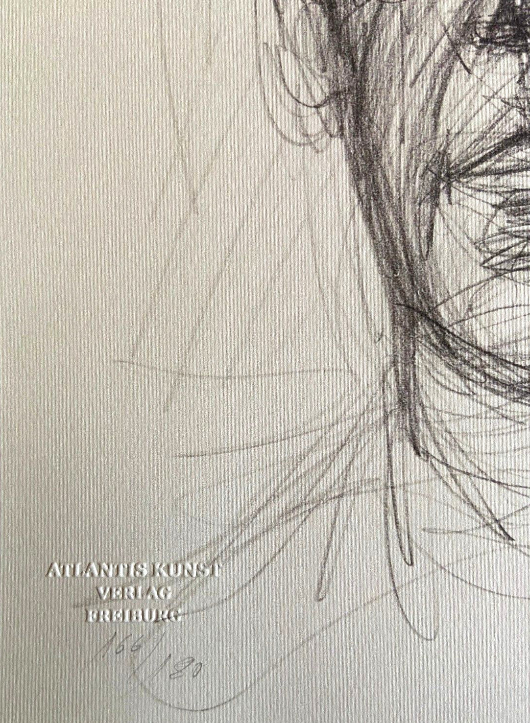 Alberto Giacometti Lithograph Coa Numbered Stamped