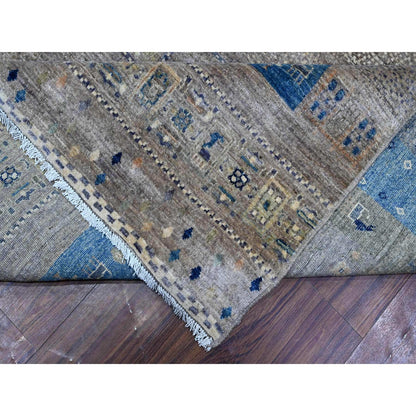 9'1"X11'8" Mindful Gray Fine Kashkuli Gabbeh Hand Knotted Oriental Rug