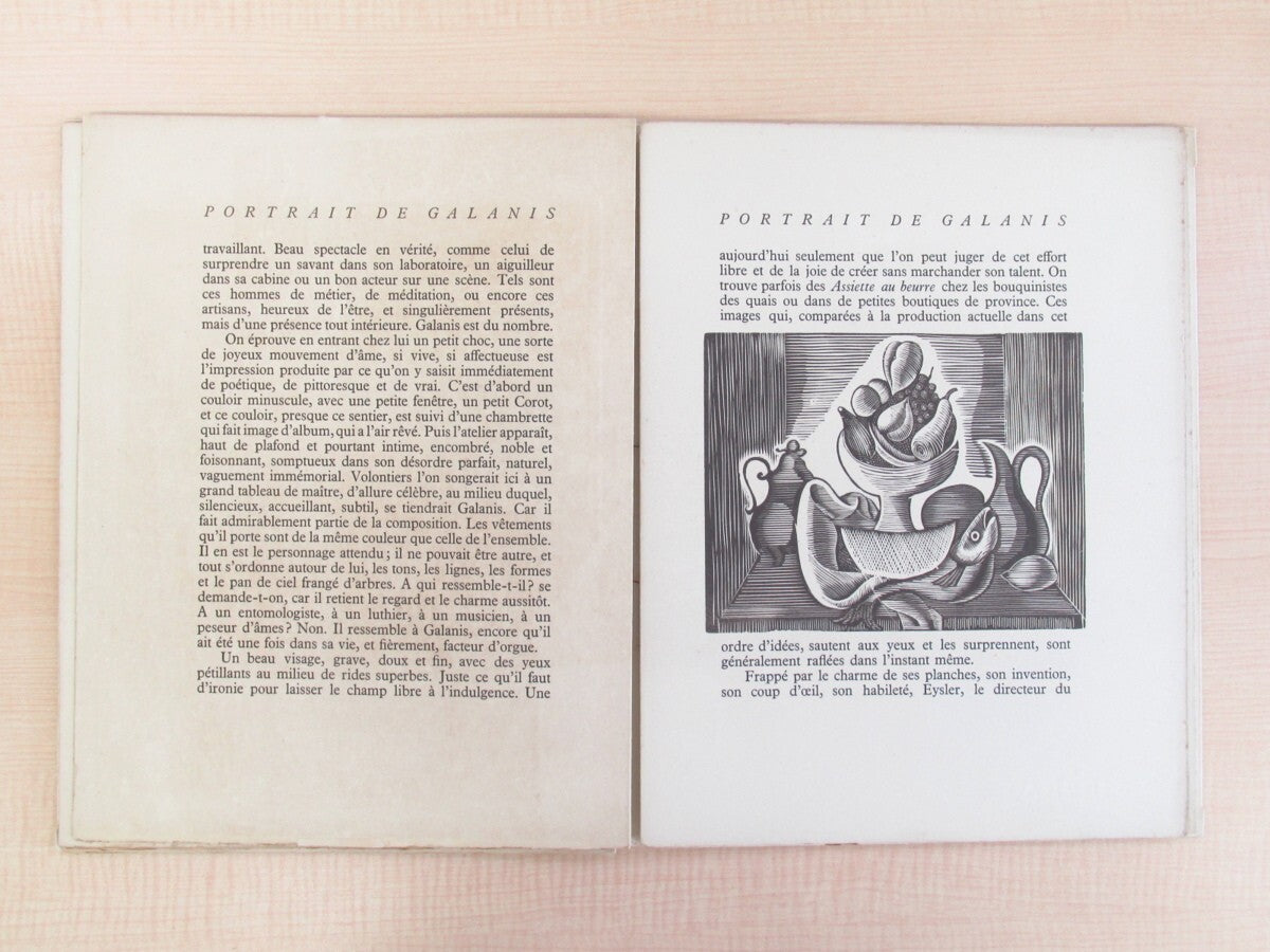 Andre Beucler "Portrait De D. Galanis" 1954 Limited Edition With Original Print