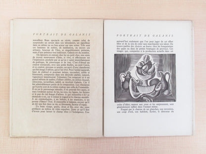 Andre Beucler "Portrait De D. Galanis" 1954 Limited Edition With Original Print