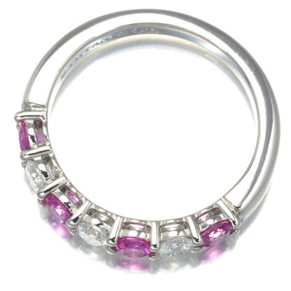 Tiffany&Co. Ring Forever Band Pink Sapphire Diamond Half Us4.5 Pt950