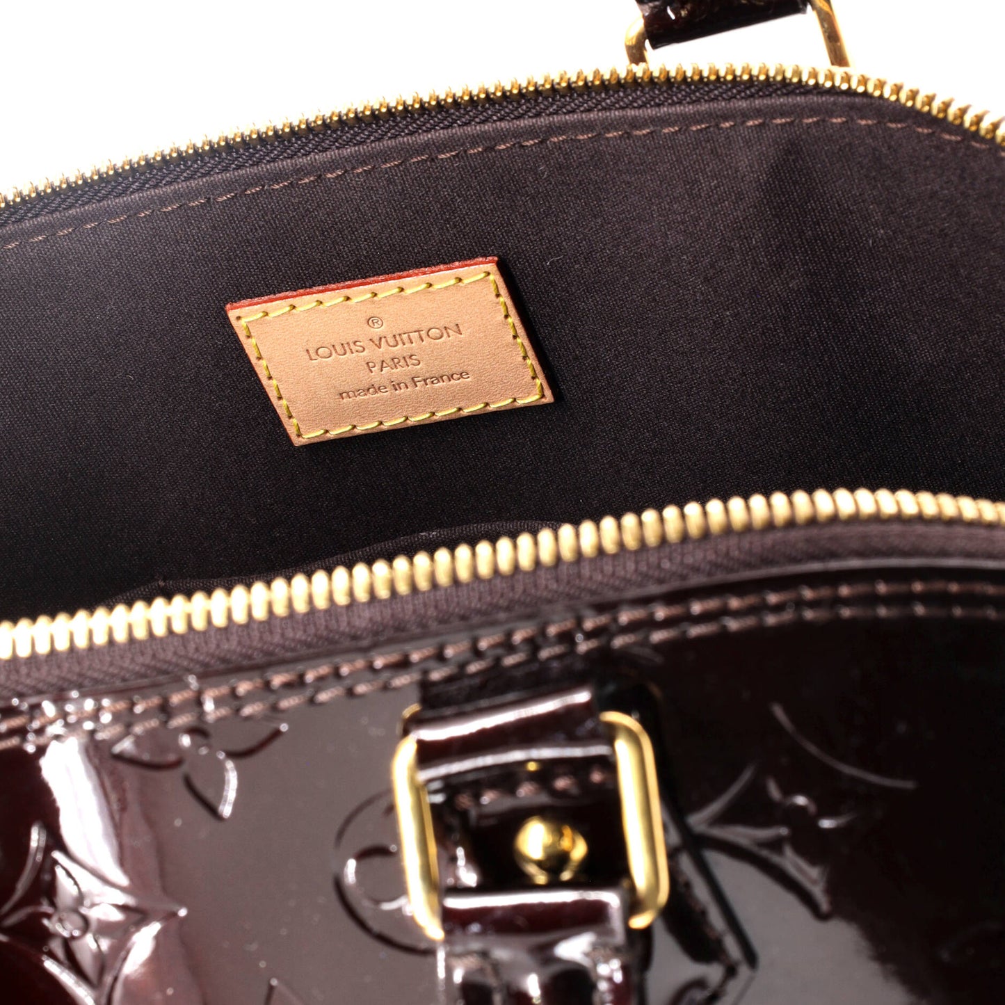 Louis Vuitton Alma Handbag Monogram Vernis Pm