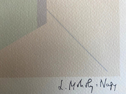 Laszlo Moholy-Nagy Lithograph Coa Signed Op Limited Rare