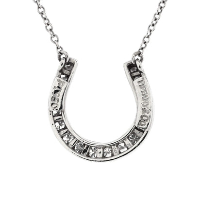Tiffany & Co. Horseshoe Necklace Platinum With Diamonds