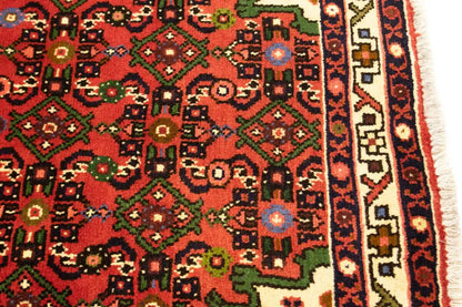 Handmade Oriental Rug Small Floral Tribal