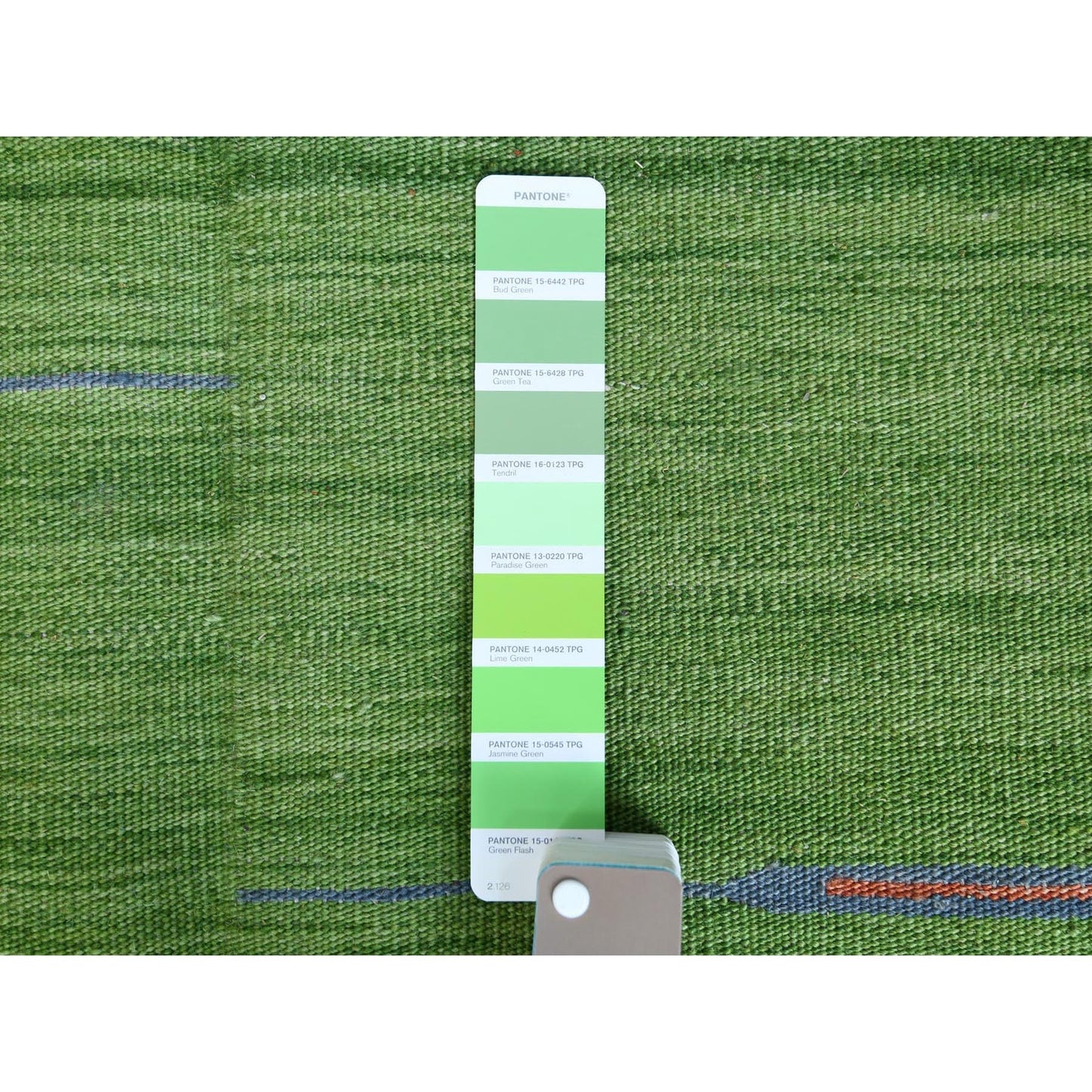 9'3"X12'1" Flat Weave Kilim Wool Hand Woven Stripe Design Reversible Rug