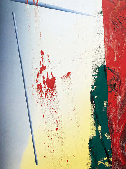 Gerhard Richter Dg " Poster Contemporary Green Yellow Red Multic