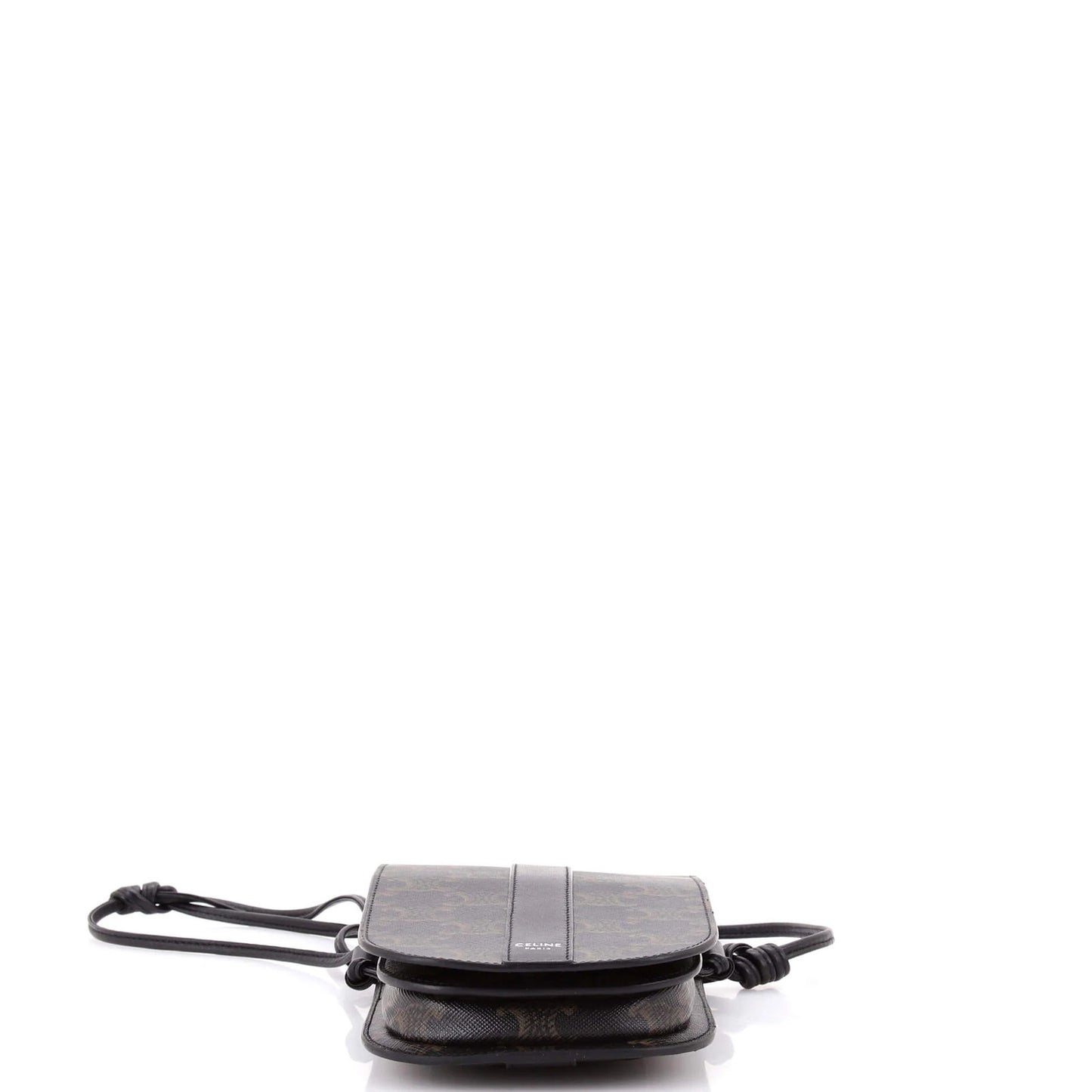 Celine Phone Pouch Crossbody Triomphe Coated Canvas With Leather