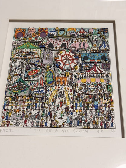 JAMES RIZZI "TO BE A KID AGAIN" 3D Silkscreen Edition, Hand-Signed and Framed